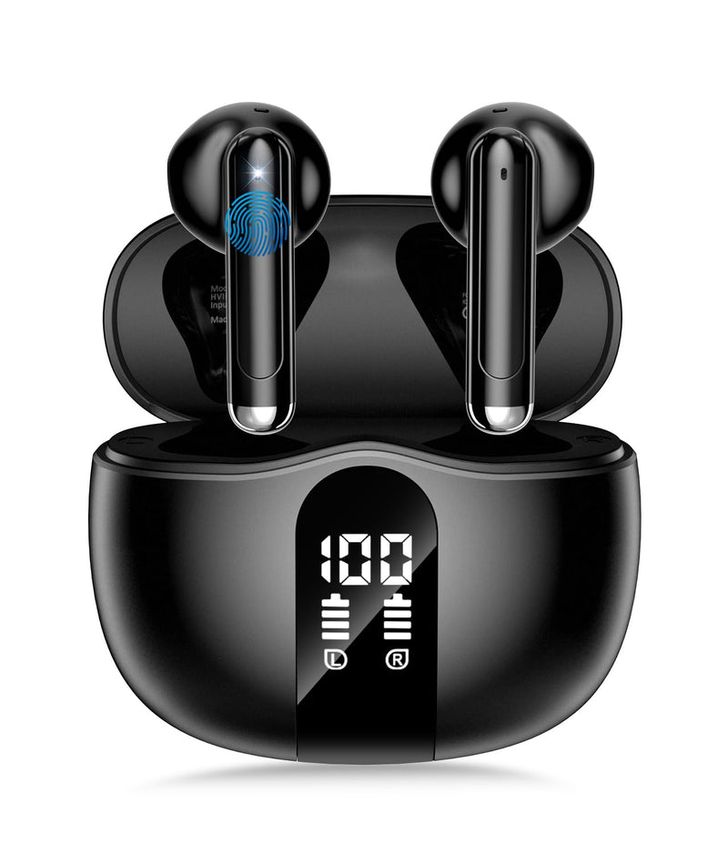 A40 Pro Wireless Earbuds, 50Hrs Playtime Bluetooth Earbuds Built in Noise Cancellation Mic with Charging Case, Headphones Stereo Sound, IPX7