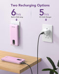 charmast Portable Charger with Built-in Cables & Wall Plug, 10000mAh Portable Power Bank, External Battery Pack Travel Essentials Compatible with