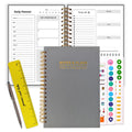 7" x 10" Undated Hourly Planner journal, Daily Planner, Notebook With Hourly Schedule, Weekly and Monthly Planner Spiral Bound,Weekly To Do List