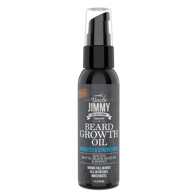 Uncle Jimmy Beard Growth Oil with Biotin | Natural Beard Care for Thicker, Fulle