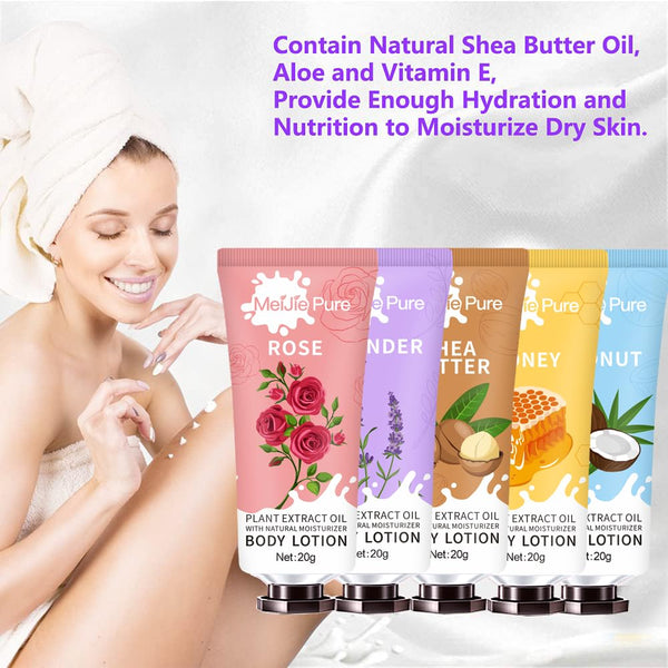 20 Pack Lotion for Women,Body Lotion for Dry Skin,Mothers Day Gifts,Teacher Appreciation,Nurses Week Gifts Bulk 2025,Travel Size Natural Fragrance