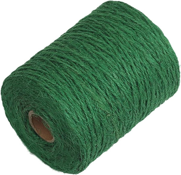 Vivifying Garden Twine, 656 Feet 2Mm Green Plant Ties, Strong Jute Twine String for Climbing Plants, Tomatoes, Floristry, Crafts