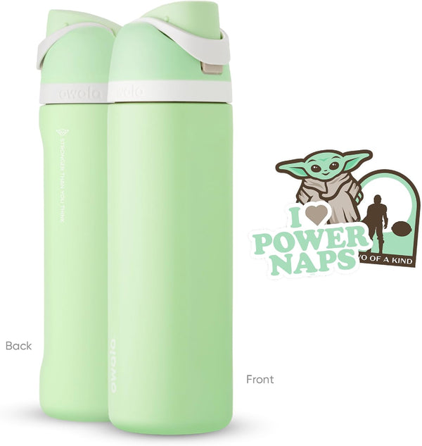 Owala Star Wars Freesip Insulated Stainless Steel Water Bottle with Straw for Sports and Travel, Bpa-Free Sports Water Bottle, 24 Oz, Stronger