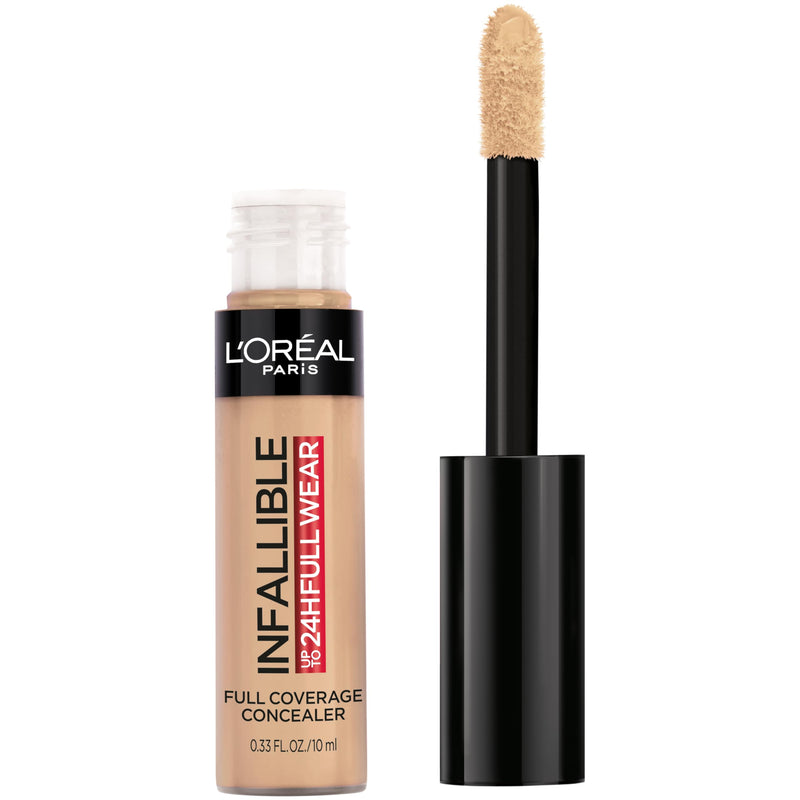 L'Oreal Paris Makeup Infallible Full Wear Waterproof Matte Concealer, Full Coverage, Biscuit, 0.33 fl. oz. 370 BISCUIT 0.33 Fl Oz (Pack of 1)