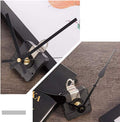 2 Pieces Silent Clock Movement Mechanism Long and Short Shaft with 6 Different Pairs of Hands DIY Clock Repair Parts Motor Replacemen Black