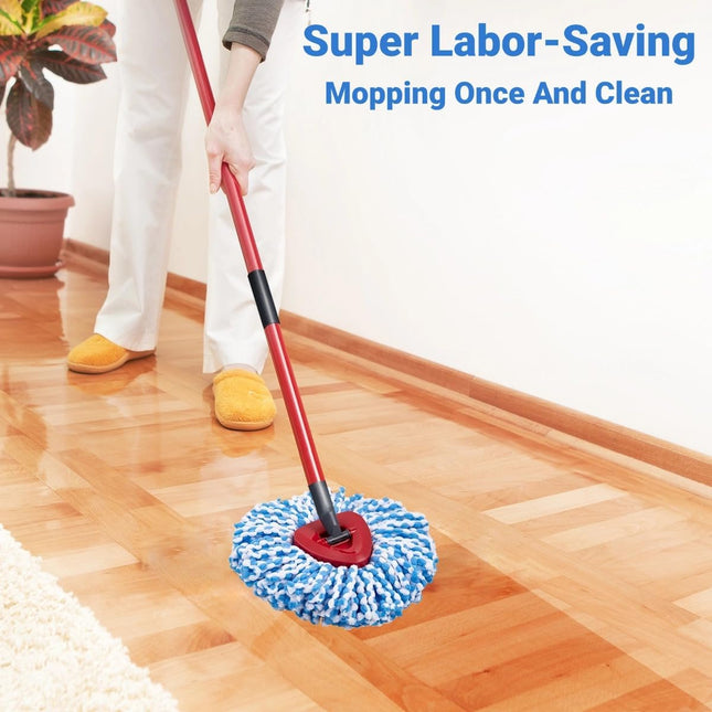 Mop Head Replacement, Spin Mop Refill Replace Head Compatible with 2 Tank Mop System, 4 Pack Machine Washable Microfiber