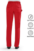 Maevn Women's Blossom Signature Ladies Adjustable Functional Pants X-Large Red