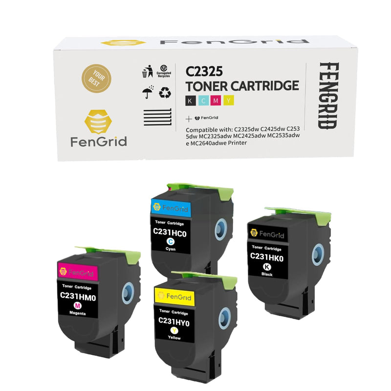 C231H C2325 Toner Cartridge C231HK0 C231HC0 C231HM0 C231HY0 for C2325Dw C2425Dw C2535Dw Mc2325Adw Mc2425Adw Mc2535Adwe Mc2640Adwe Printer (4- Pack)