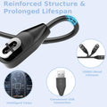 HCHNH Replacement for Shokz Headphones Charging Cable, 2 Pack Charger for Shockz Aftershokz Open Run Headphone, 3.3ft Magnetic USB Cord Black
