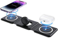 Charging Station is Compatible with Apple Multiple Devices - 3 in 1 Foldable Magnetic Wireless Charger Dock-Travel Charging Pad for iPhone 16 15