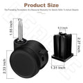 Caster Wheel Gas Grills/Stem Style Locking Swivel Caster 6414 306414 for Weber, Genesis, Summit, Silver, Spirit Gas Grills, Includes Insert (2