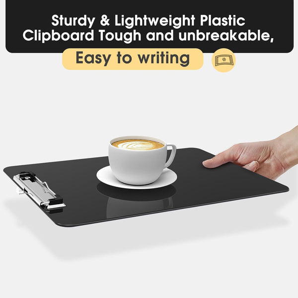Plastic Clipboards, Black 8.5x11 Clip Board Black 1