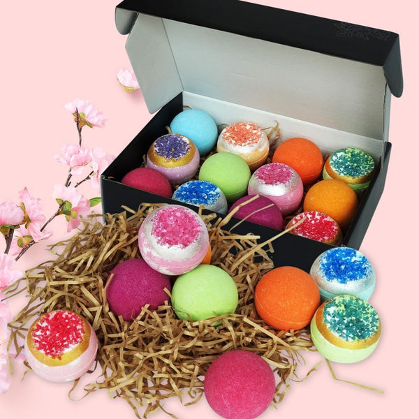 KAV Bath Bombs for Women Gift Set 12Pcs, All Natural Organic Bubble Home Spa Bathbomb Gift Set for Her, Wife, Girlfriend, Mother, Christmas,