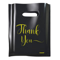MLAFLY Thank You Bags for Business Small, 100 Pack Plastic Shopping Bags for Small Business, Merchandise Bags for Packaging Products, Retail