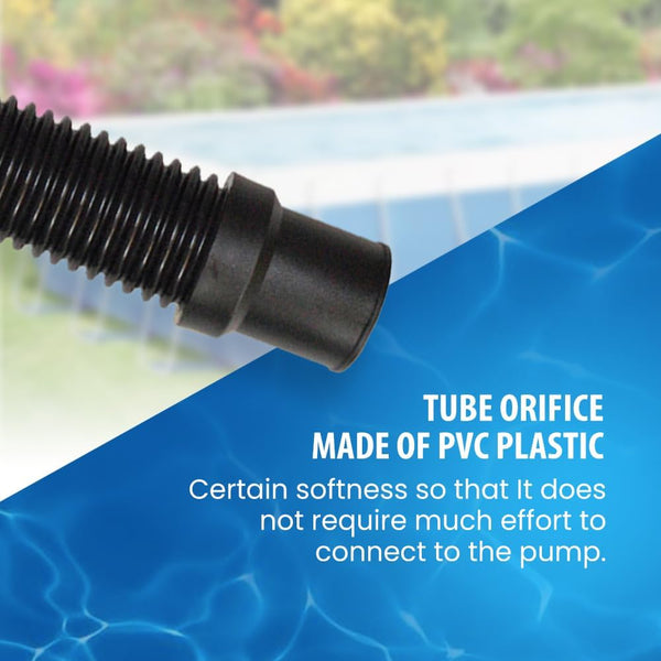 JED Pool Tools 60-345-06 Deluxe Filter Connecting Hose for Swimming Pool, 1-1/2-Inch by 6-Feet, Black 1-1/2" by 6'