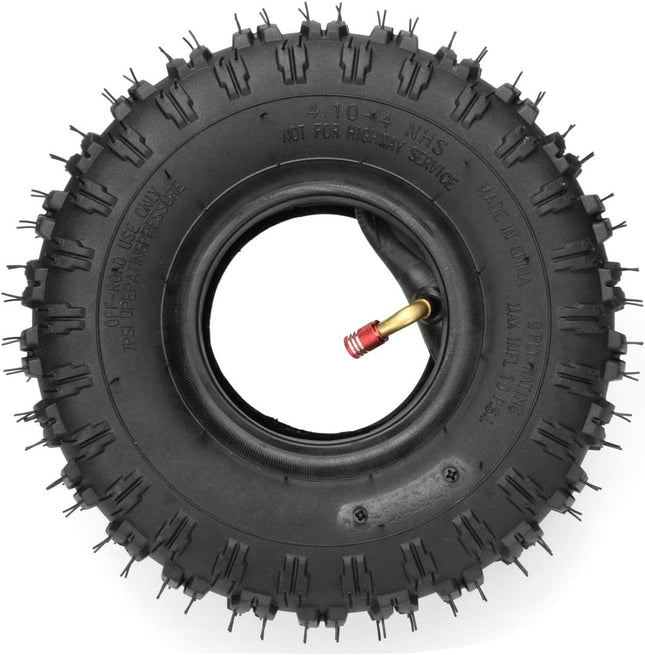 FVRITO 2 Pack of 4.10-4 410-4 4.10/3.50-4 Tire with Inner Tube for Lawn Mowers G