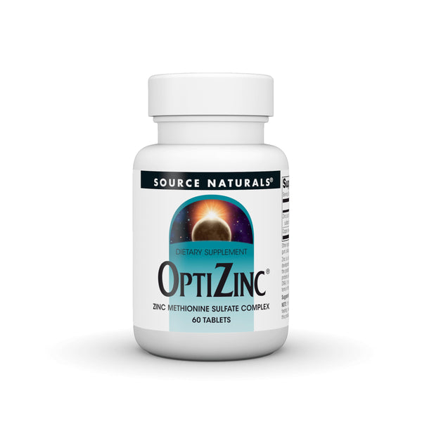 Source Naturals OptiZinc, Zinc Methionine Sulfate Complex - 60 Tablets 60 Count (Pack of 1)