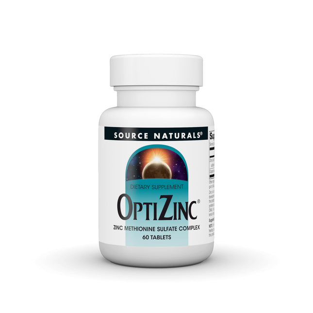 Source Naturals OptiZinc, Zinc Methionine Sulfate Complex - 60 Tablets 60 Count