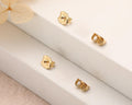 YAKRUNA 14K Gold Filled Earring Backs for Studs 5.8X5.0Mm, 2 Pairs Big Golden Butterfly Earring Backings Replacements for Secure Locking,