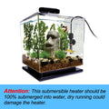 PULACO 25Watt Mini Aquarium Submersible Betta Heater with Free Thermometer Strip for 1-6 Gallon Fish Tanks (Preset Temperature 78℉)