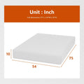PayLessHere | 5 Inch Full Mattress | Medium Firm Base Foam Mattress | Removable Washable Zipper Cover | Breathable & Comfortable | White | Bed in
