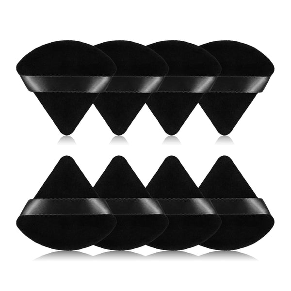 8Pcs of Triangular Powder Puff Makeup Sponges, Made of Super-Soft Velvet, Designed for Contouring, Eye, and Corner, Beauty Blender Foundation