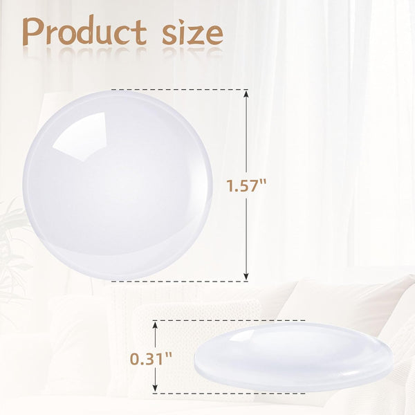 Silicone Door Stoppers for Wall, 6PCS Self-Adhesive Door Bumpers for Walls, Door Pads to Prevent Slamming - Clear & Round