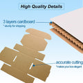 ROTCH 50 Pack 5X5X2'' Small Shipping Boxes, Cardboard Corrugated Mailers, White (M552-E-W)