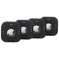 Pelican Protector 4-Pack AirTag Holder with 3M Adhesive Sticker - Black | Rugged and Shockproof Air Tag Case - Hidden AirTag Holder/Cover Stick On