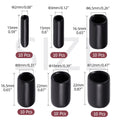 Aleric Rubber End Caps - 60pcs Flexible Screw Thread Protector Covers Rubber Bolt Covers Caps for Metal Tube Rod in 6 Sizes