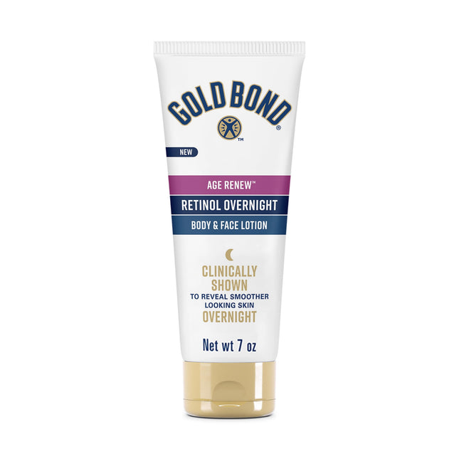 Gold Bond Age Renew Retinol Overnight Body & Face Lotion, with Retinol & Peptide