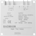Baomain Time Switch Relay,Digital LCD Programmable Timer,110V AC Input,200-250V 16A Output,28 Programs Daily/Weekly Schedule,CN101A for Lighting