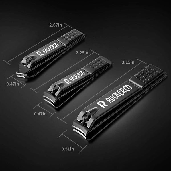Nail Clippers Set Matte Stainless Steel 3 pcs fingernail Clippers &Slant EDG Toenail Clipper Cutter The Best Gift Nail Clippers for Men and Women