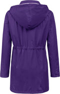 LOMON Raincoat Women Waterproof Long Hooded Trench Coats Lined Windbreaker Travel Jacket S-XXL