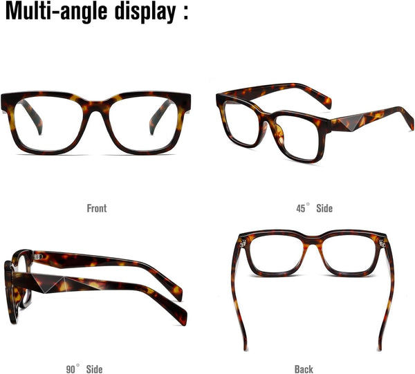 Kimorn Blue Light Blocking Glasses,Anti Eyestrain & UV Protection,Square Frame Glasses for Women and Men