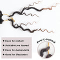 Vemet Goddess Locs Crochet Hair,8 Inch 9 Packs Faux Locs Synthetic Crochet Hair, Boho Style Pre looped crochet with Curly Ends 8 Inch(Pack of 9) T30