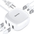 SUPERDANNY 6-Port USB Charger, 40W 8A Mini USB Charging Station, Charging Station for Multiple Devices, 4ft Cable, Compatible with iPhone, iPad,