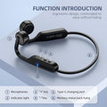 Bone Conduction Headphones Bluetooth 6.0 Open Ear Headphones Wireless Headphones with Mic 10H Playtime Sports Earphones, IPX6 Waterproof Headset