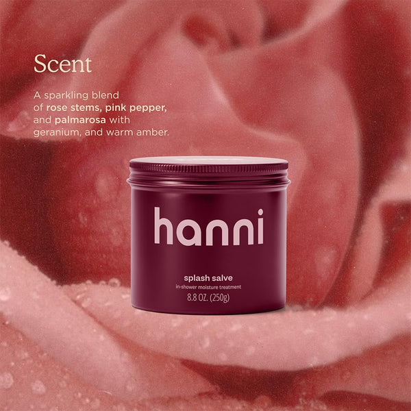 HANNI Splash Salve In-Shower Body Moisturizer Treatment, 250 mL / 8.8 oz | Seals in moisture on wet skin, no post-shower lotion; vegan &
