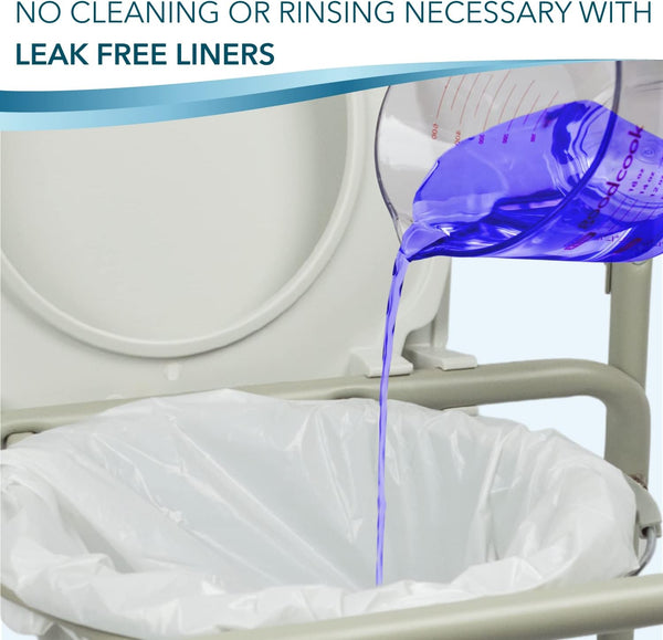 TidyCare Bedside Commode Liners for Portable Toilet Chair Bucket and Bedpan | Value Pack of 48 Disposable Waste Bags for Adults in Medical Care |