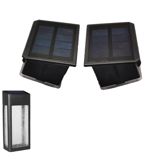 GOODFOEVER 2 Pack Solar Lights for Outdoor Fence and Wall: Replacement Top, Wate