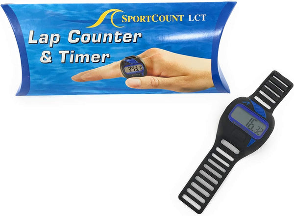 Sportcount LapCounter and Timer - Waterproof Lap Counter Timer for Swimming Biking Running Triathletes - Accurately Tracks Laps and Times to Help