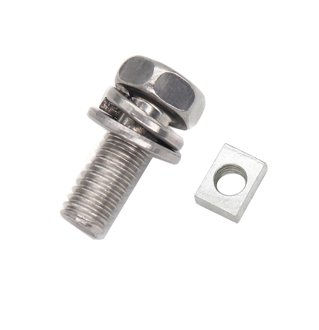 Binifimux 6-Pack Motorcycle Battery Terminal M6 X16Mm Bolt Square Nut Kit, Stainless Steel 304, ATV Battery Terminal Bol