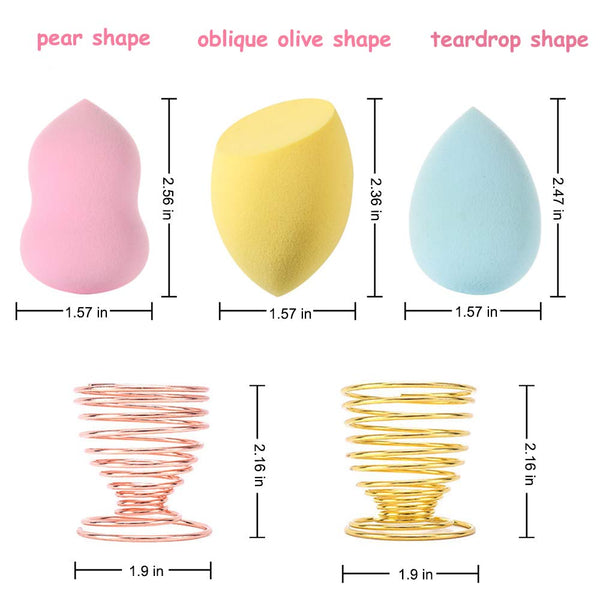 24pcs Makeup Sponge Blender Set - 21 Pcs Latex-Free Vegan Sponges with 3 Pcs Makeup Blender Holder, Beauty Cosmetic Foundation Blending Powder