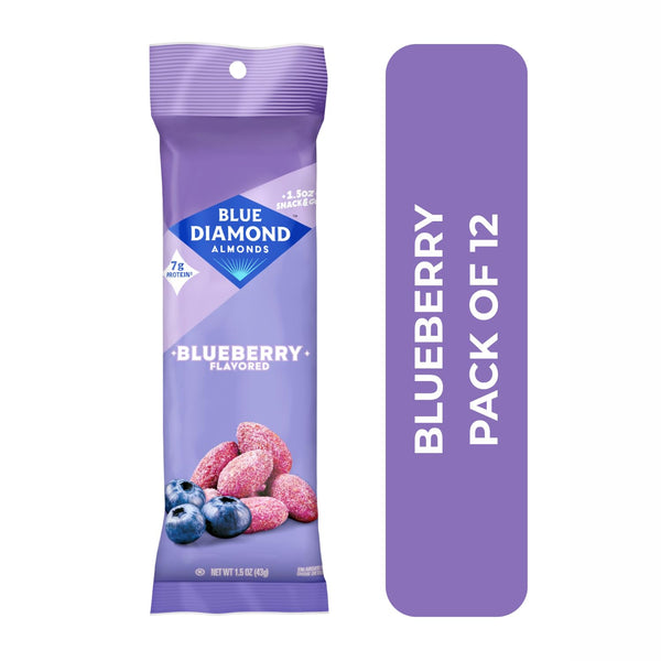 Blue Diamond Almonds, Oven Roasted Blueberry, 1.5 Ounce (Pack of 12) Blueberry 1.5 Ounce (Pack of 12)
