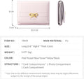 Cute Wallet Coquette Bow Small Wallet Tri-folded Aesthetic Bifold RFID Blocking Card Holder Leather Mini Short Coin Purse with ID Window for Women