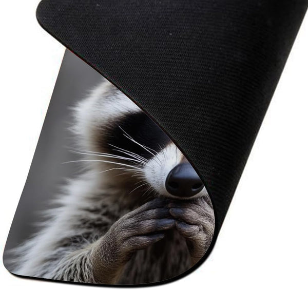 IBILIU Mouse Pad Cute Raccoon,Wildlife Animal Gray Raccoon Portrait Rectangle Mousepad Non-Slip Rubber Base Computer Mouse Pad for Laptop, Office,