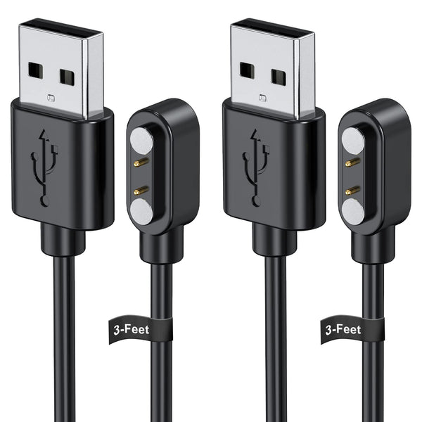 2-Pack 3.3-Feet Smart Watch Charger for Letsfit Willful YAMAY VeryFitPro 3-Ft 2pcs
