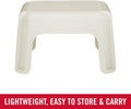Rubbermaid Roughneck Step-Stool Bisque Lightweight Holds up to 300 pounds Ideal for Kitchen-Bath Skid-Resistant Bisque 1 ct (Pack of 1)