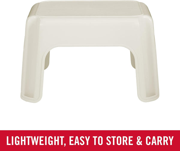 Rubbermaid Roughneck Step-Stool Bisque Lightweight Holds up to 300 pounds Ideal for Kitchen-Bath Skid-Resistant Bisque 1 ct (Pack of 1)
